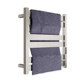 ANZZI Starling Series 6-Bar Wall Mounted Towel Warmer (20.87" L x 20.47" W), Dual Installation, Digital Control Panel, Rhino Alloy Certified Stainless Steel