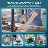 ANZZI Sunset 4-in-1 Faucet: Cold, Filtered, Instant Hot & Boiling Water Dispenser, Pull-Out Sprayer, Digital Tank Control, ETL Certified