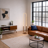 Zeon LED Floor Lamp Coarse Gold and Clear