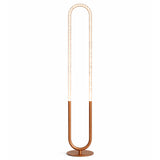 Zeon LED Floor Lamp Coarse Gold and Clear