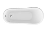ANZZI Clawfoot Series 67" x 30" Slipper Freestanding Tub, Deep Soaking Acrylic, Reversible Drain, and Polished Chrome Claw Feet (Eagle/Lion Styles)