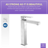 ANZZI Enti Elegant Vessel Sink Faucet (8.87" H), Single Hole, Rhino Alloy Solid Brass, with Rust Resistant Finish, Various Finishes