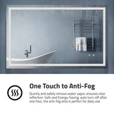 30-in. x 48-in. Frameless LED Front/Back Light Bathroom Mirror w/Defogger
